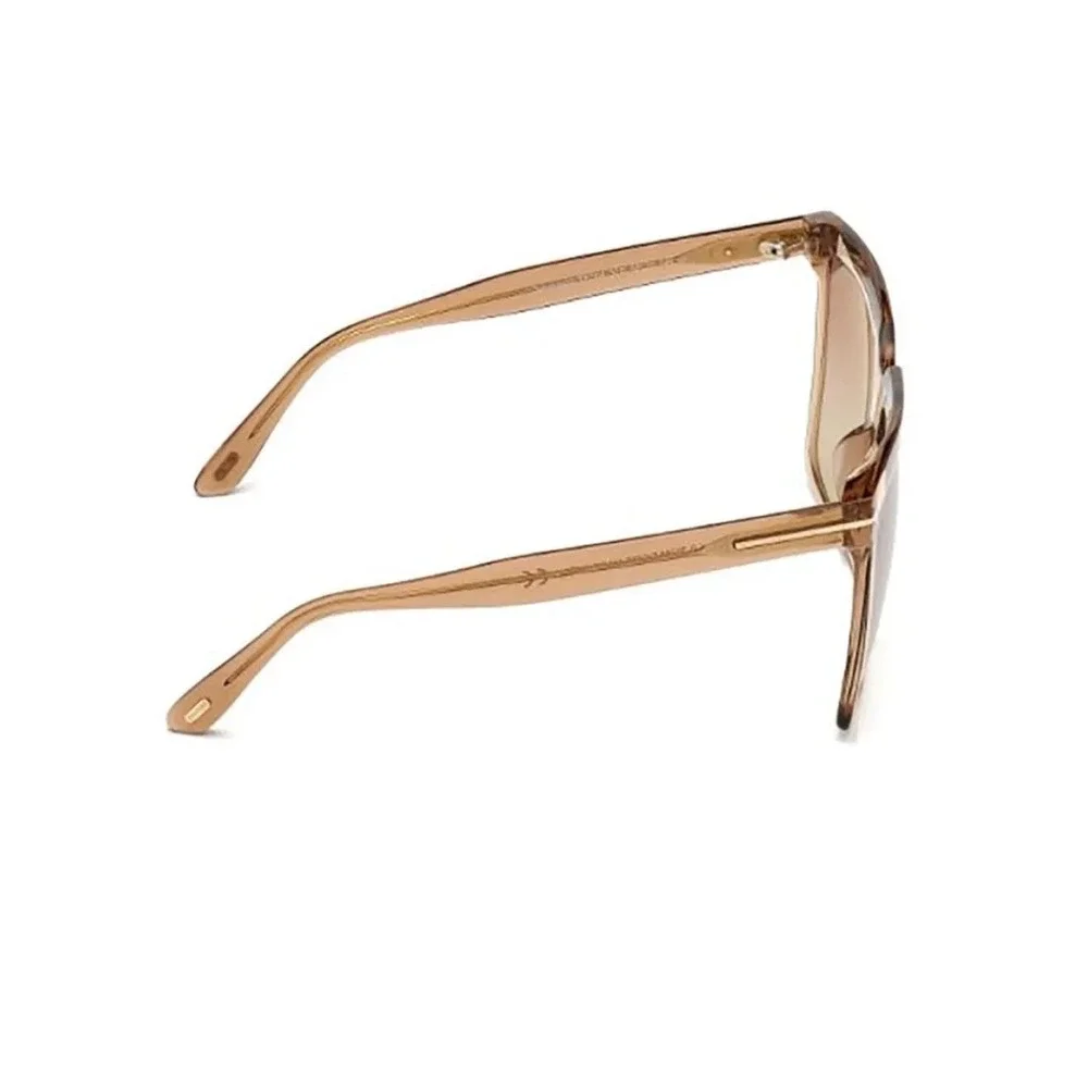 Tom‎ Ford FT0763 57G Maxim Square Sunglasses Champagne Brown Gradient Womens